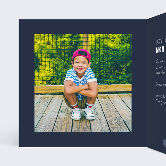 Carte anniversaire enfant Pretty Ballons Intérieur Gauche