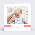 Carte anniversaire enfant Ruban Rose