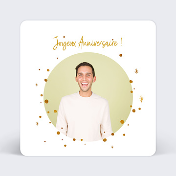 Carte anniversaire adulte Golden Dots