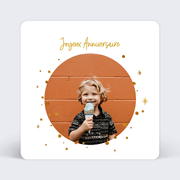 Carte Anniversaire enfant Golden Dots