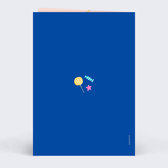 Carte anniversaire enfant Lama Pinata Verso