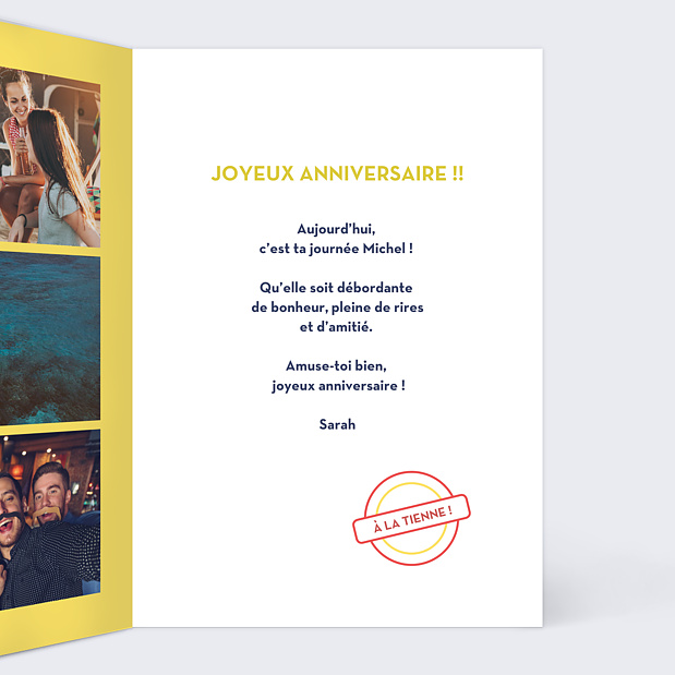 Carte Anniversaire Team Apéro Intérieur Droit