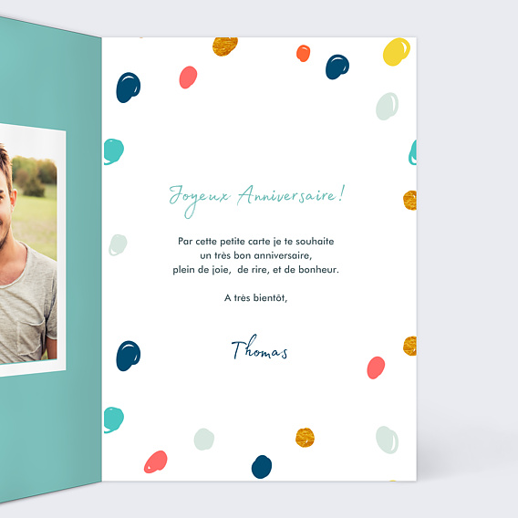 Carte anniversaire Pop Birthday Intérieur Droit