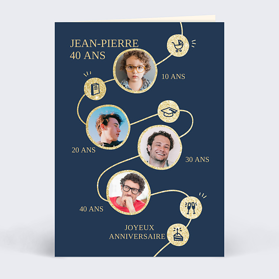 Carte anniversaire Timeline