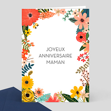 Carte anniversaire adulte Bouquet Printanier