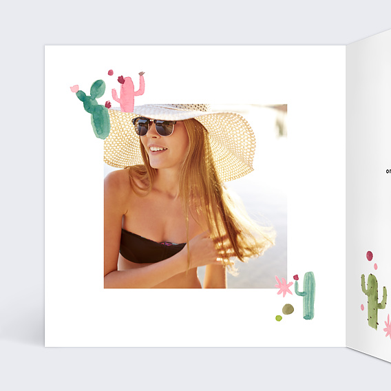 Carte anniversaire Cactus Intérieur Gauche