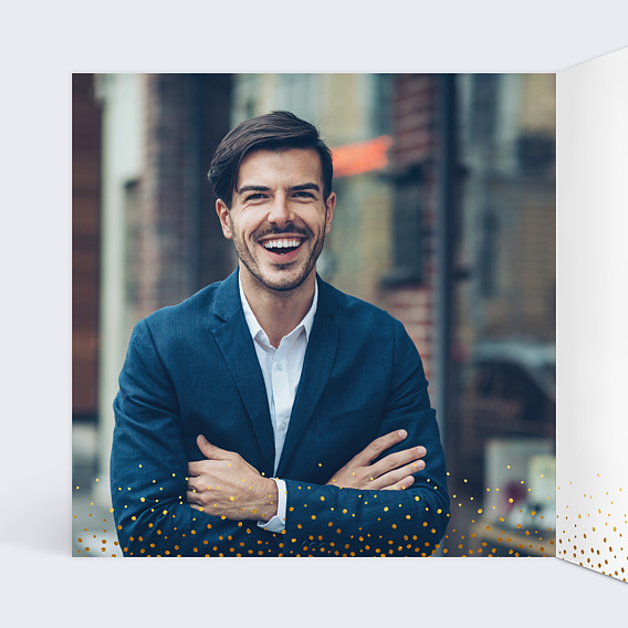 Carte anniversaire Élégance Intérieur Gauche