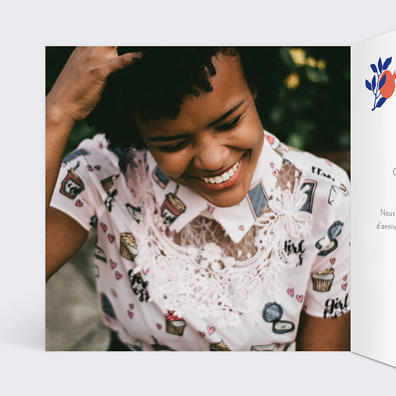 Carte anniversaire Fruits Intérieur Gauche