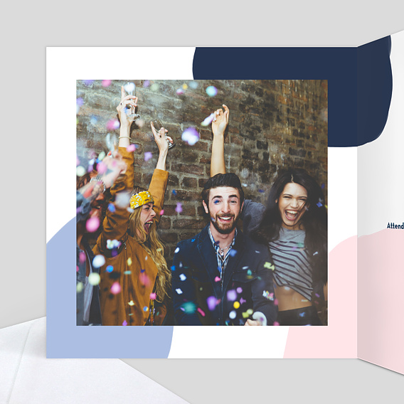 Carte anniversaire Graphique Moderne Intérieur Gauche