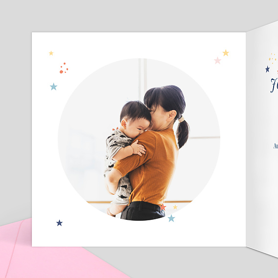 Carte anniversaire enfant Petites Étoiles Intérieur Gauche