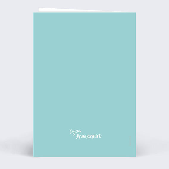 Carte anniversaire Pétillante Verso