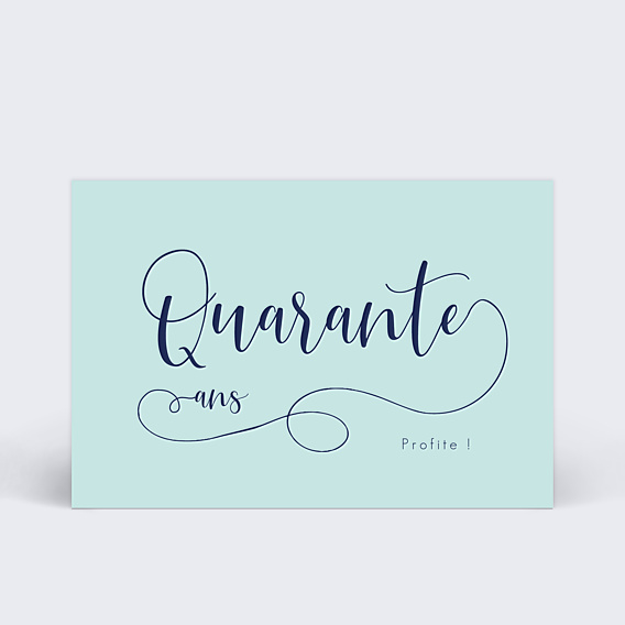 Carte anniversaire Milestone Quarante