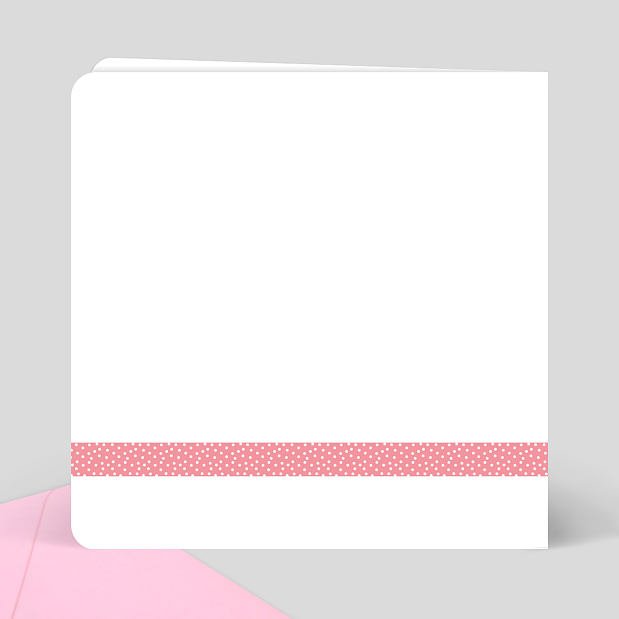 Carte Anniversaire Ruban Rose Verso