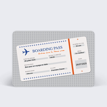 Carte virtuelle anniversaire Billets d'avion