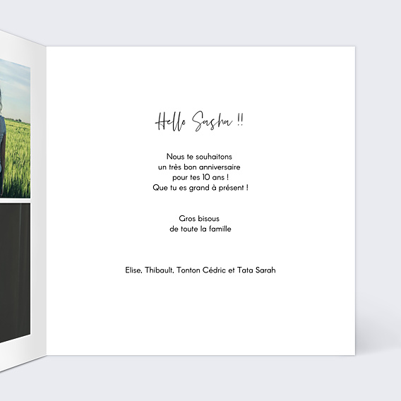 Anniversaire Enfant Multiphotos Charme Classique
