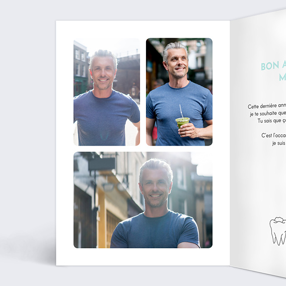 Carte anniversaire Toutes Ses Dents Intérieur Gauche