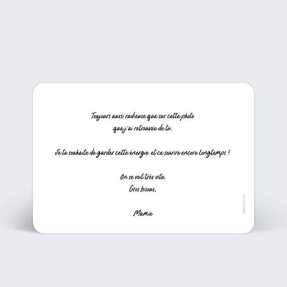 Carte anniversaire Tirets Verso