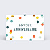 Carte anniversaire adulte Confettis Chic