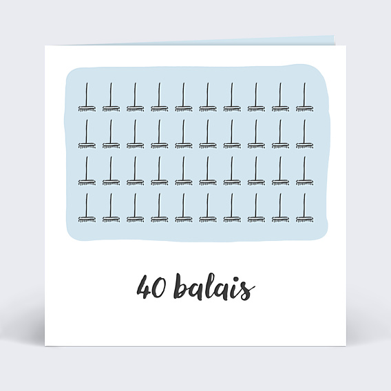 Carte anniversaire Balais