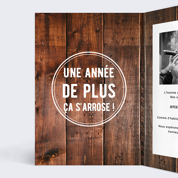 Carte anniversaire Pur Malt Intérieur Gauche