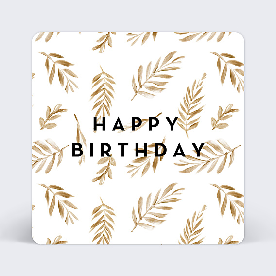 Carte anniversaire Golden Jungle