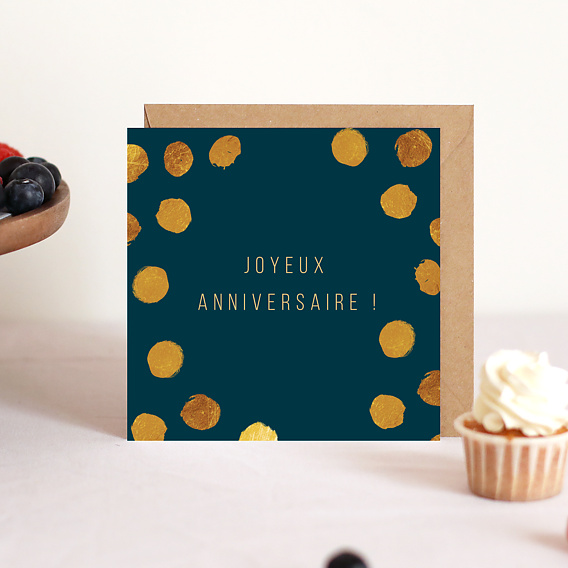 Carte anniversaire Graphique Chic Après 4