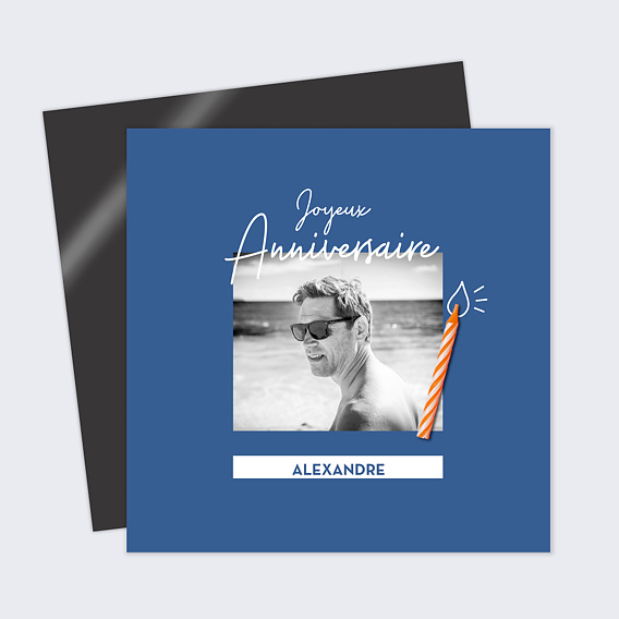 Carte anniversaire Bougie