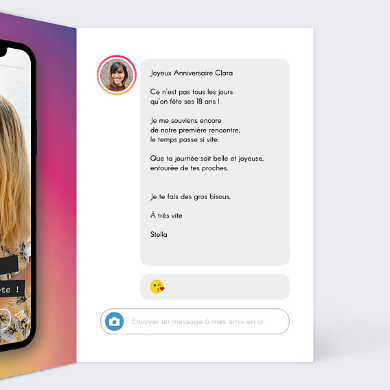 Carte anniversaire Tendance Intérieur Droit