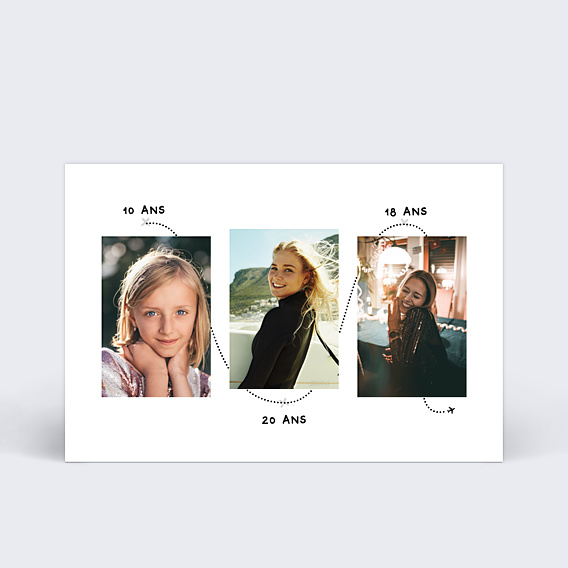 Carte anniversaire Roadtrip Avion - Bon Pour