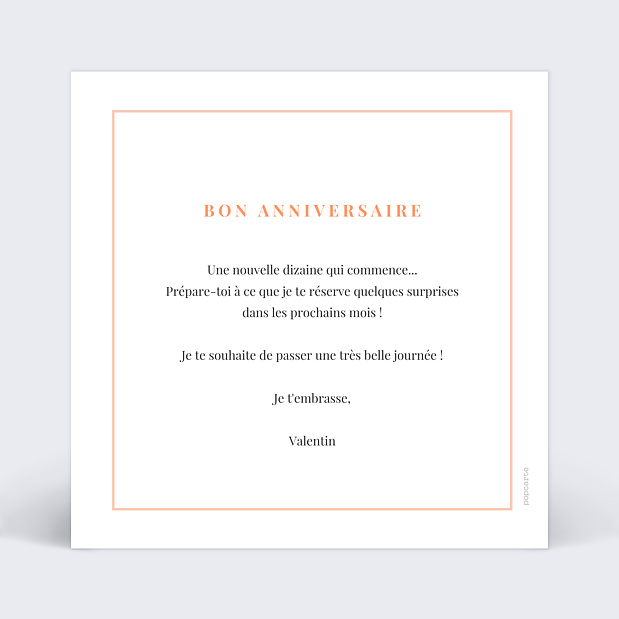 Carte Anniversaire Joli Filet Verso