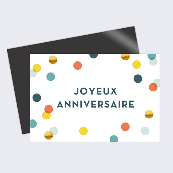 Carte anniversaire Confettis Chic
