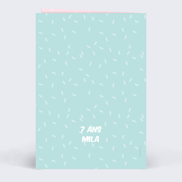 Carte Anniversaire Cornet Festif Verso