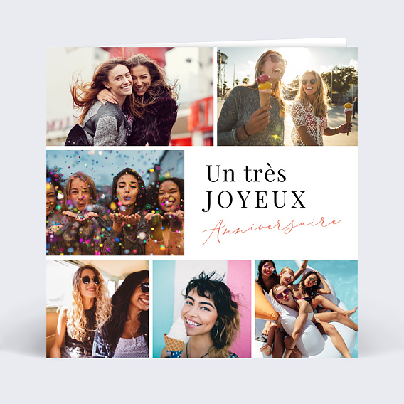 Carte anniversaire Bel Été Recto