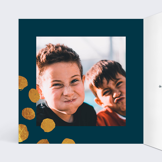 Carte anniversaire enfant Poinçons Intérieur Gauche