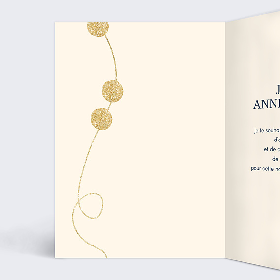 Carte anniversaire Timeline Intérieur Gauche