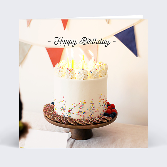 Anniversaire Enfant Tirets Gâteau d'Anniversaire