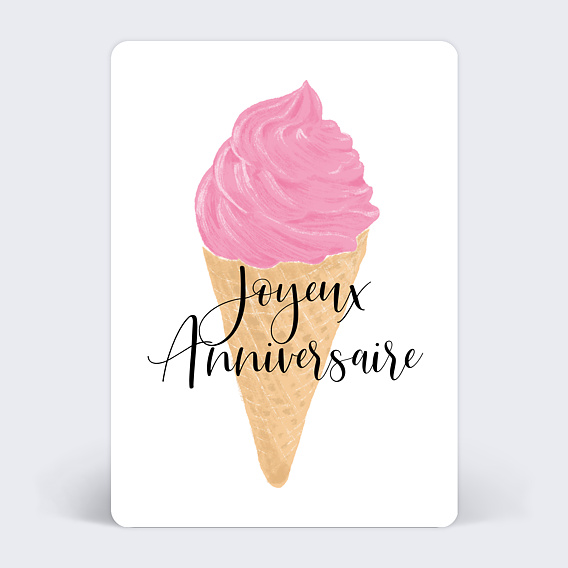 Carte anniversaire adulte Ice Cream