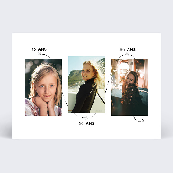 Carte anniversaire adulte Roadtrip Avion - Bon Pour