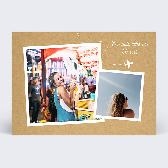 Carte anniversaire adulte Voyage