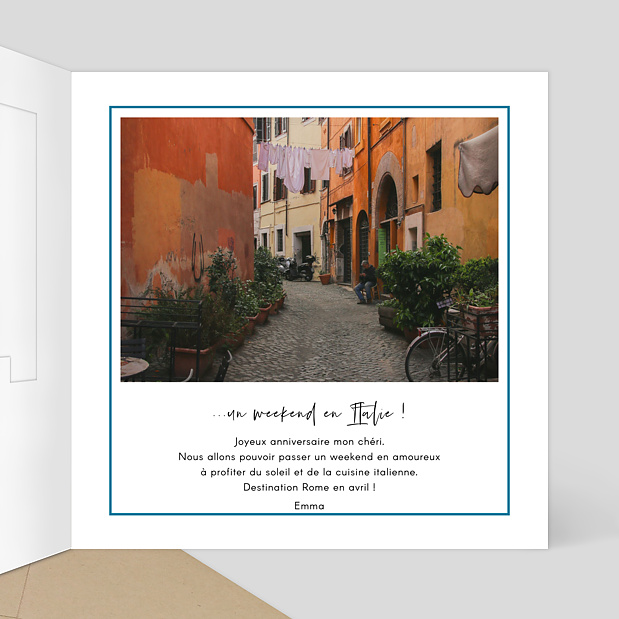 Carte Anniversaire Cadre - Bon Pour Intérieur Droit