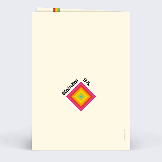 Carte anniversaire Appareil Polaroïd Verso