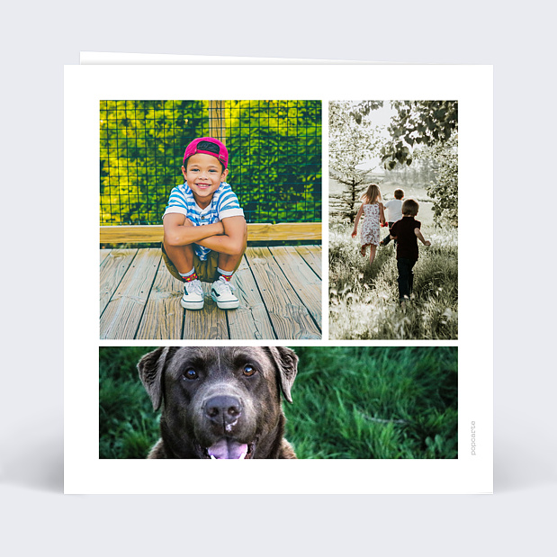 Carte Anniversaire Multiphotos Charme Classique Verso