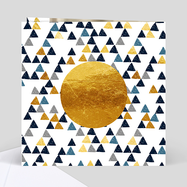 Carte Anniversaire Petits Triangles Verso