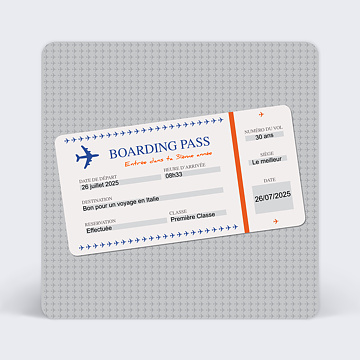 Carte virtuelle anniversaire Billets d'avion