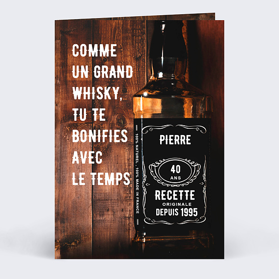 Carte anniversaire Pur Malt