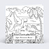 Carte anniversaire enfant Coloriage Dinosaure