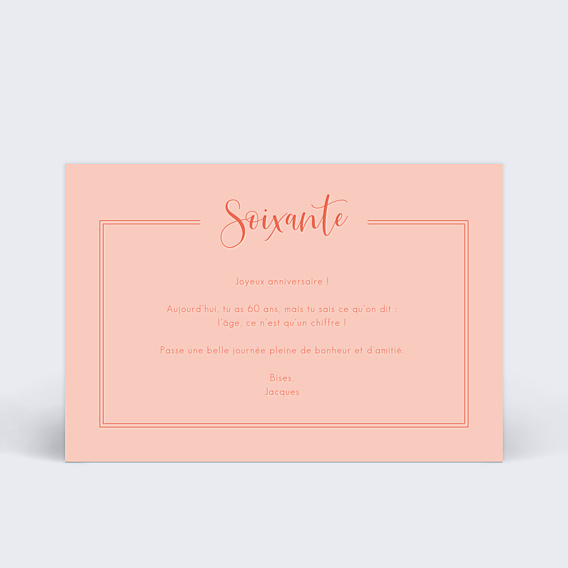 Anniversaire Adulte Milestone Soixante
