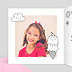 Carte anniversaire enfant Coloriage Licorne Intérieur Gauche