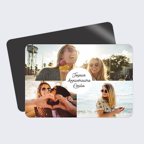 Carte anniversaire Étiquette Cercle