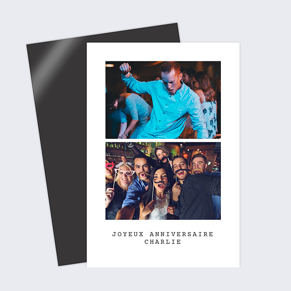 Carte anniversaire Polaroid Simple II